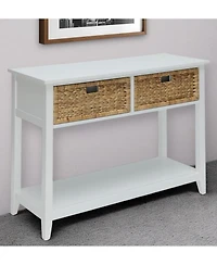 Solid Wood Console Table – Stylish Entryway, Living Room, or Hallway Accent Table with Durable Construction