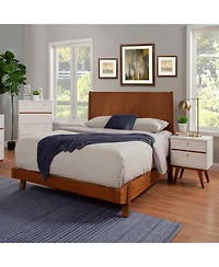 Stylish Two-Drawer Wood Nightstand with Storage for Small Spaces