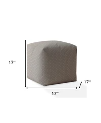Polka Dot Pattern Cotton Pouf Ottoman – Cozy Accent