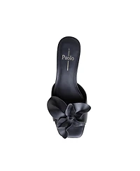 Linea Paolo Idalia | Flower Embellished Nappa Leather Slides