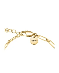 Rosefield Crystal Bar Bracelet In 14K Yellow Gold Plated Stainless Steel