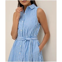 Pact Women's Organic Cotton Sunset Lightweight Sleeveless Shirtdress