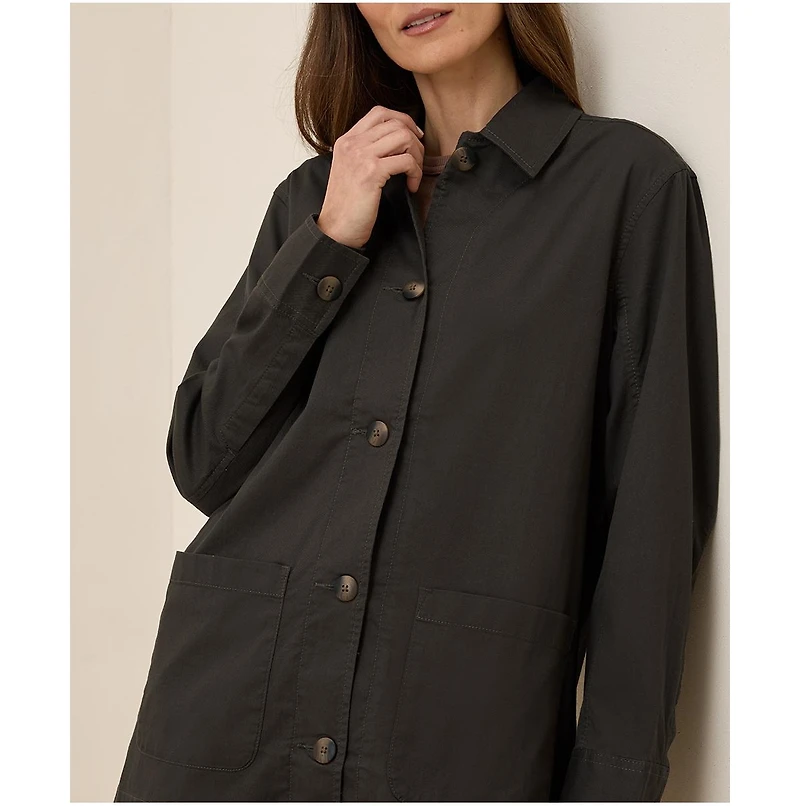 Pact Women's Organic Cotton Daily Twill Oversized Lightweight Jacket