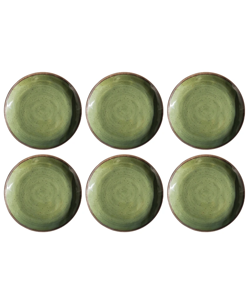 Abode Homewares Retreat Pottery 6-Pc. Dinner Plates, Service For 6