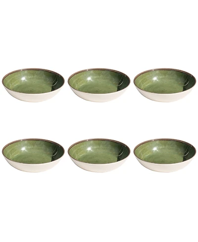 Abode Homewares Retreat Pottery Low 6-Pc. Bowls, Service For 6