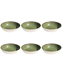 Abode Homewares Retreat Pottery Low 6-Pc. Bowls, Service For 6