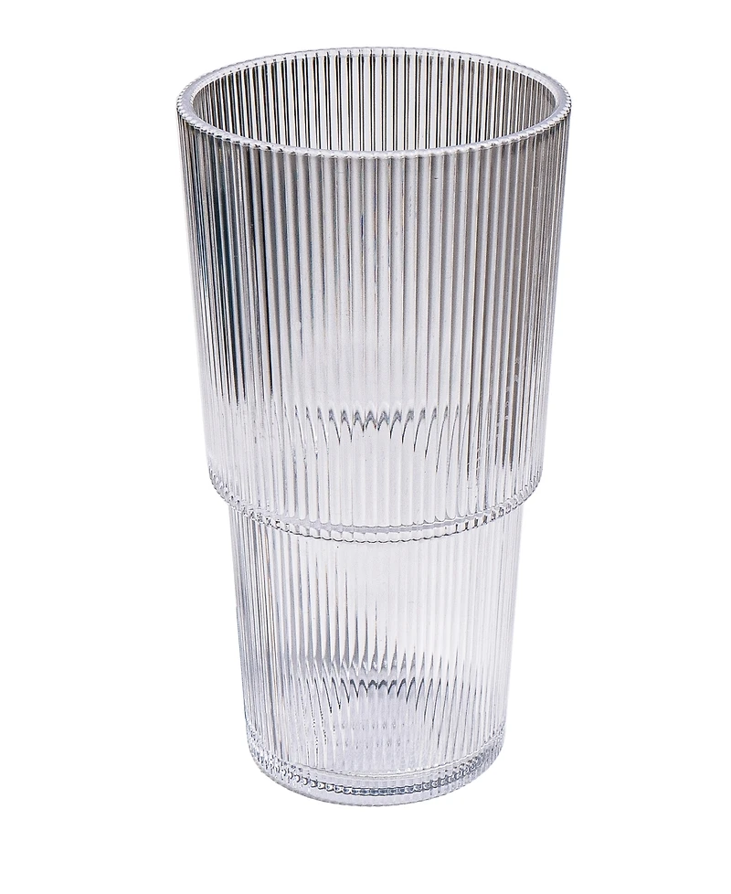 Abode Homewares Fine Ribbed Jumbo Glasses, Set of 6