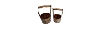 Wood Garden Planter Set – 2 Pieces for Outdoor Landscaping