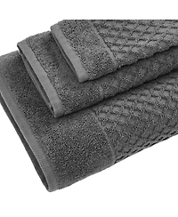 Linery & Co. Quick-Drying Cotton Diamond Waffle Textured Bath Towel, 54" x 27"