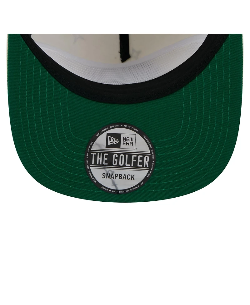 New Era Men's Cream Boston Celtics Lunar Golfer Snapback Hat
