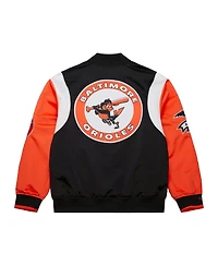Mitchell & Ness Men's Black/Orange Baltimore Orioles Cooperstown Collection Team Origins Satin Full-Snap Jacket