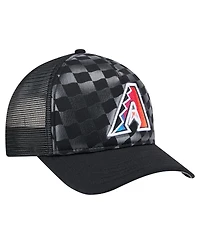 New Era Men's Black Arizona Diamondbacks Gradient 9FORTY A-Frame M-Crown Trucker Adjustable Hat