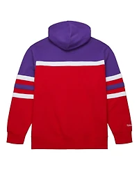 Mitchell & Ness Men's Red/Purple Toronto Raptors Head Coach Pullover Hoodie