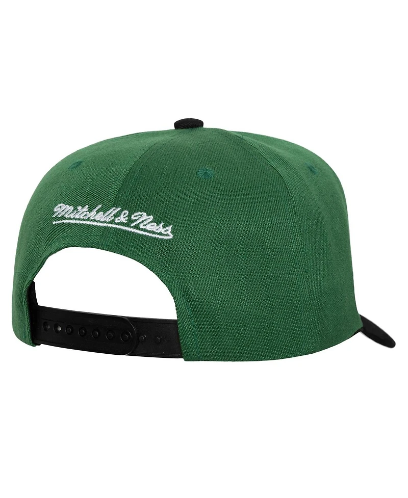 Mitchell & Ness Men's Green/Black Dallas Mavericks Under Arch Two-Tone Pro Crown Snapback Hat