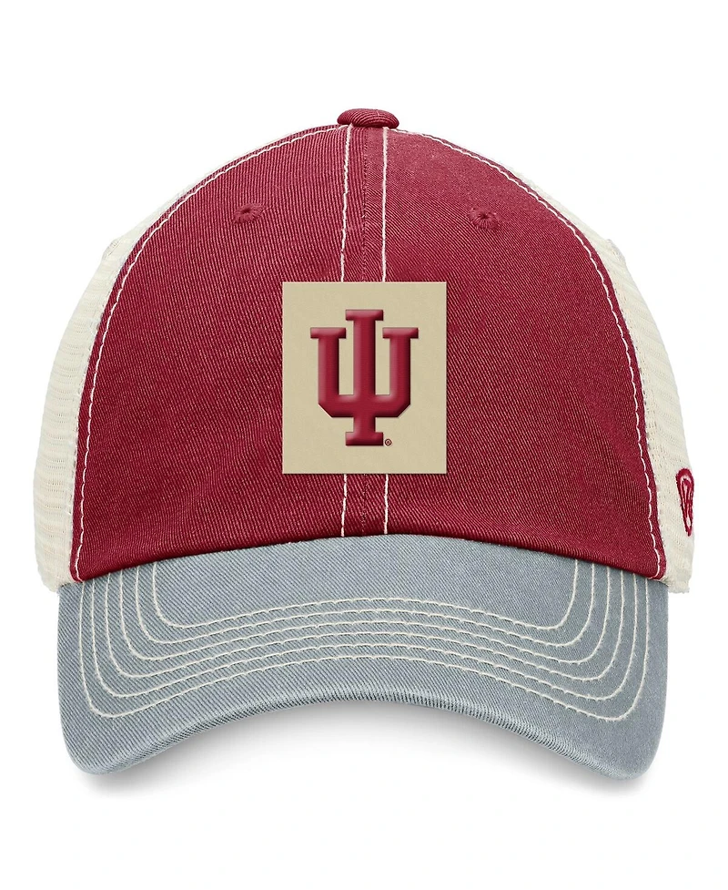Top of the World Men's Crimson Indiana Hoosiers Off Road Adjustable Trucker Hat