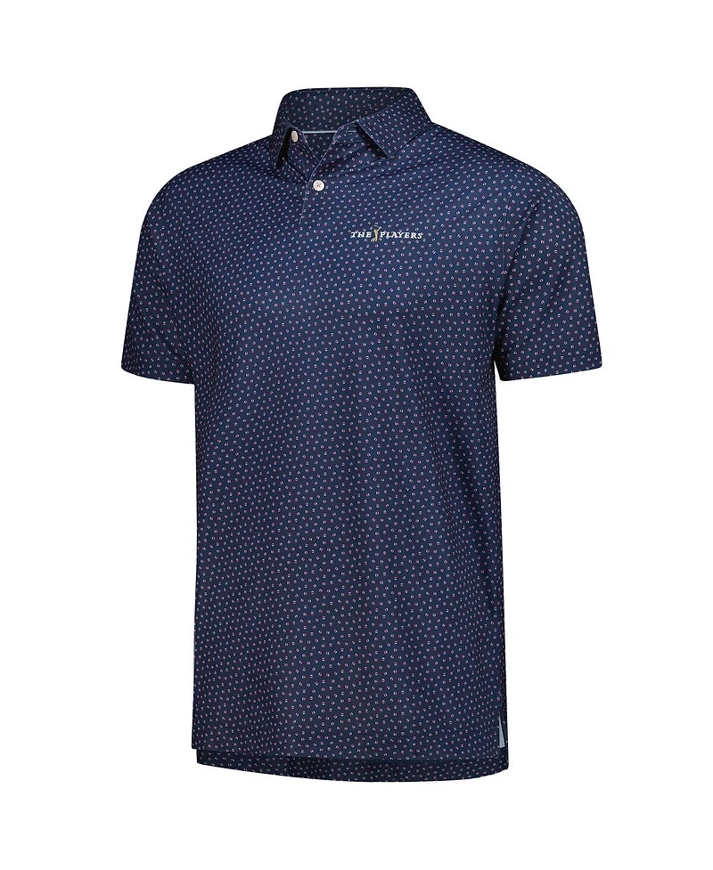 FootJoy Men's Navy The Players ProDry Bounce Print Stretch Pique Polo Shirt
