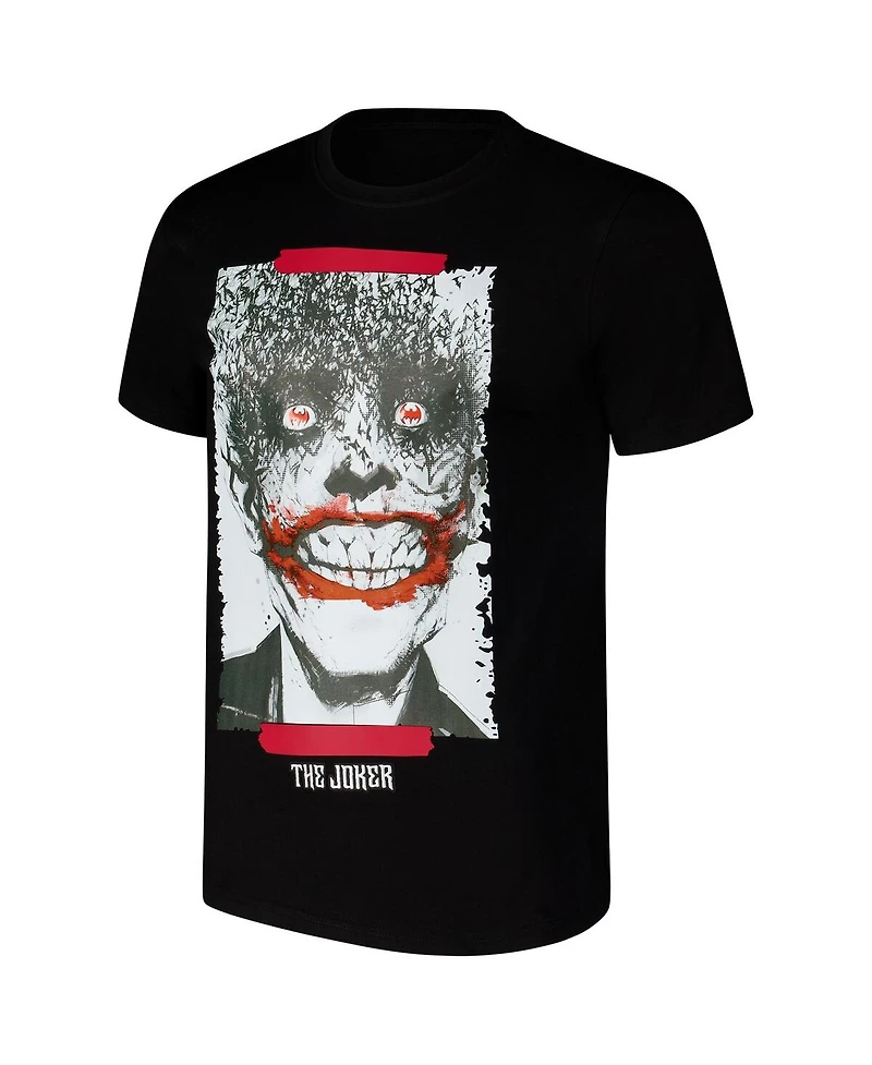 Freeze Max Men's Black Batman Comics Crazy Joker Comic T-Shirt