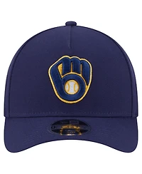 New Era Men's Navy Milwaukee Brewers 9FORTY M-Crown Adjustable Hat