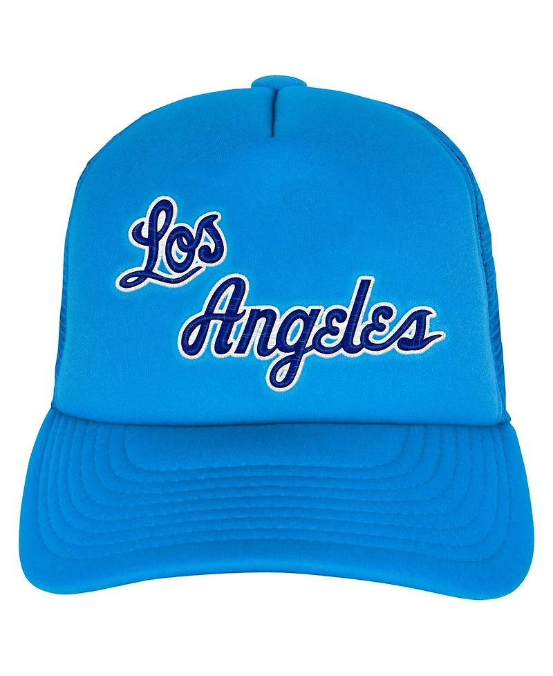 Mitchell & Ness Big Boys and Girls Light Blue Los Angeles Lakers Core Evergreen Trucker Adjustable Hat