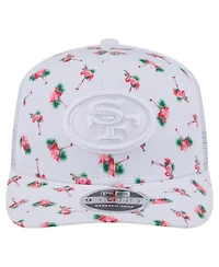 New Era Men's White San Francisco 49ers Adventure Flamingo Pattern 9SEVENTY Stretch-Snap Hat