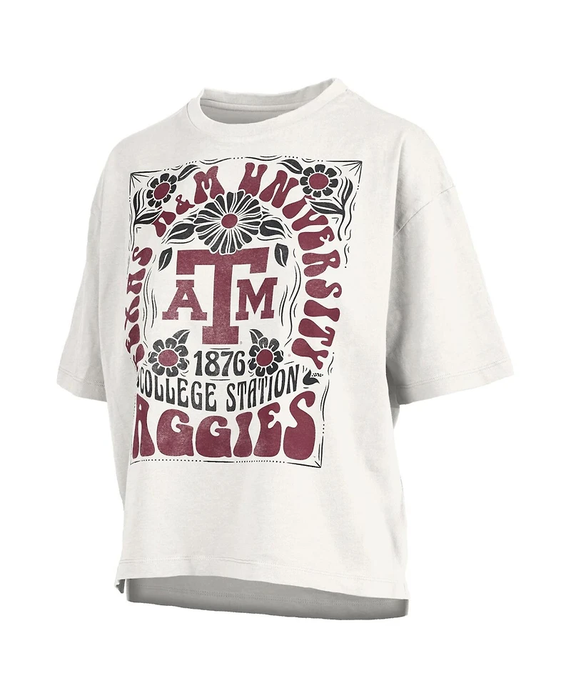 Pressbox Women's White Texas A&M Aggies Harmony Oversized T-Shirt