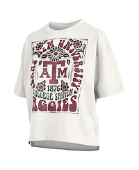 Pressbox Women's White Texas A&M Aggies Harmony Oversized T-Shirt