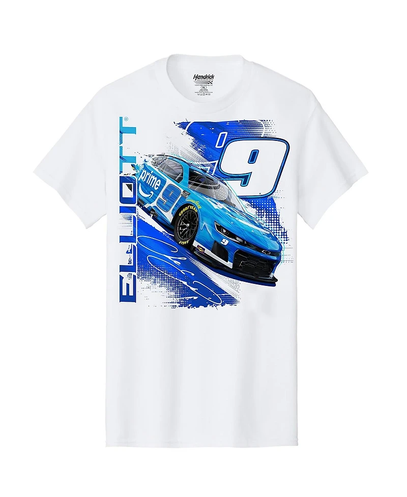 Hendrick Motorsports Team Collection Men's White Chase Elliott Amazon Car T-Shirt