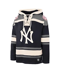 '47 Brand Men's Navy New York Yankees Superior Lacer Pullover Hoodie