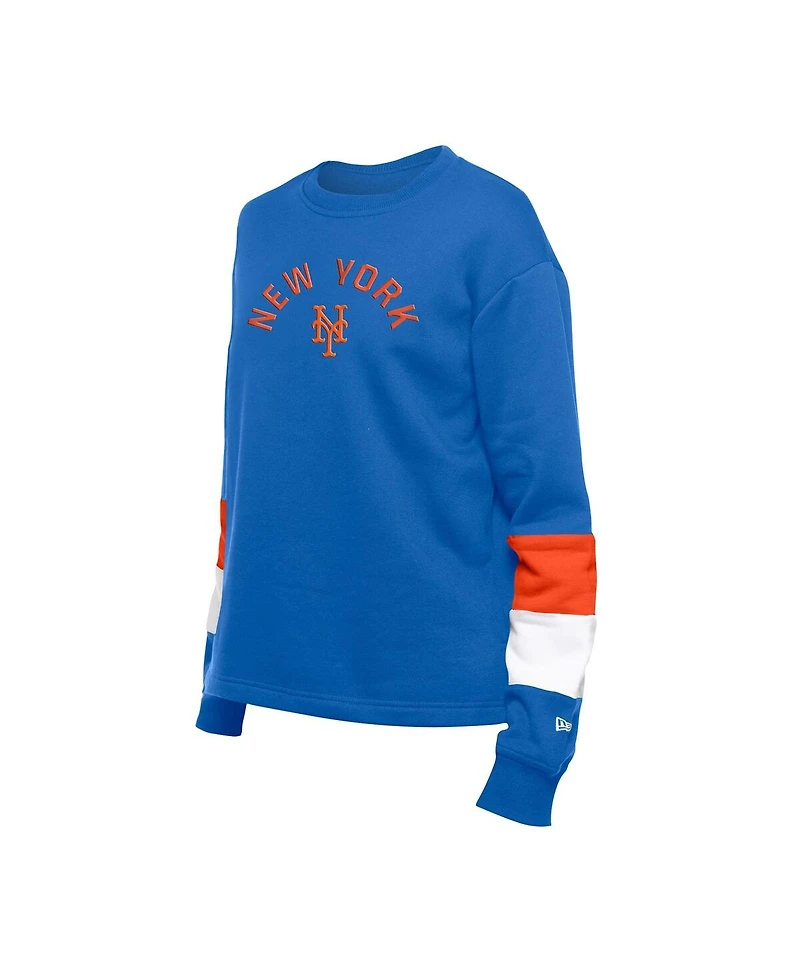 New Era Women's Blue New York Mets Game Day Color Pullover Sweatshirt