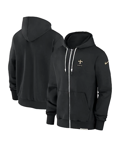 Nike Men's Black New Orleans Saints Sideline Performance Full-Zip Hoodie Sweatshirt