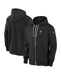 Nike Men's Black New Orleans Saints Sideline Performance Full-Zip Hoodie Sweatshirt