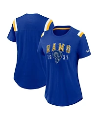 Nike Women's Heather Royal Los Angeles Rams Historic Slub Fashion T-Shirt