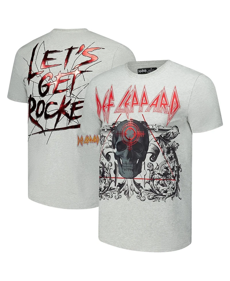 Freeze Max Men's Heather Gray Def Leppard Let's Get Rocked T-Shirt