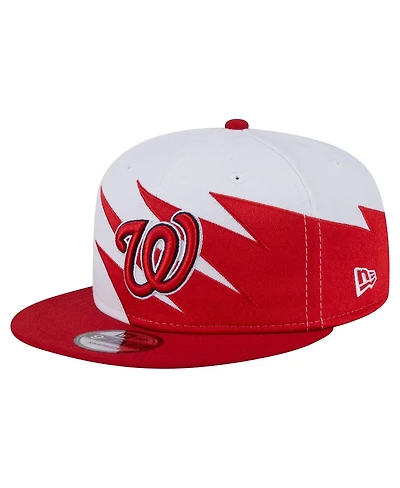 New Era Men's Red/White Washington Nationals Jagged 9FIFTY Snapback Hat