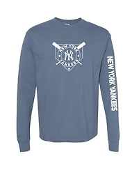 Soft as a Grape Women's Navy New York Yankees Pigment Dye Long Sleeve T-Shirt