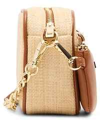 Madden Girl Millies Straw Camera Mini Crossbody Bag