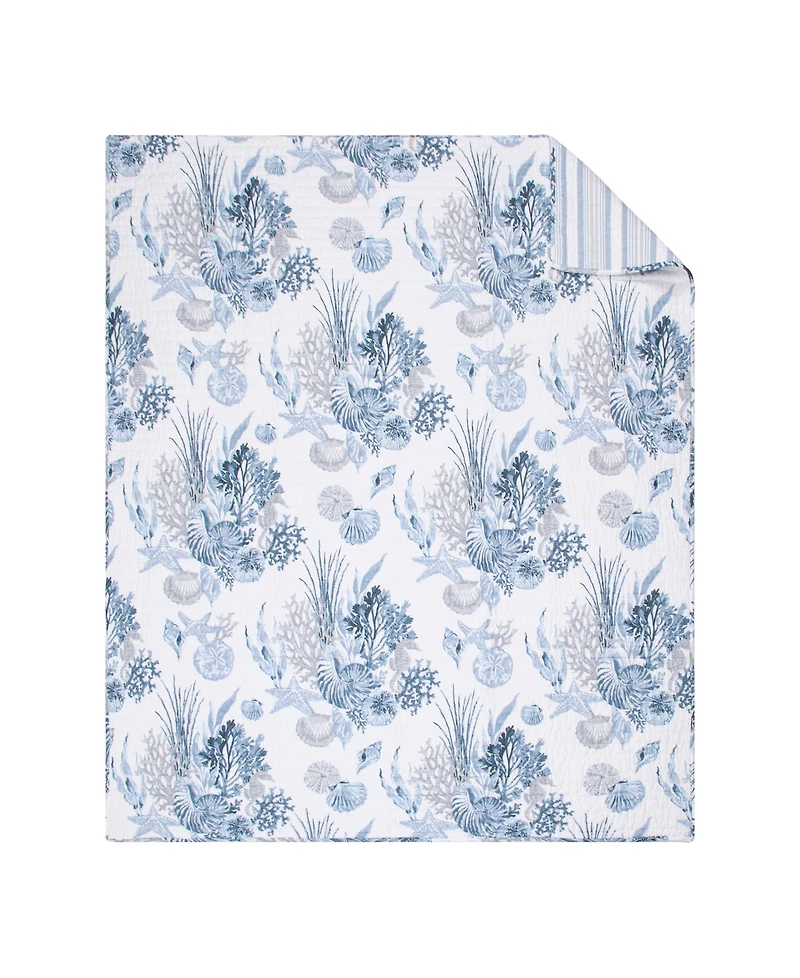 Levtex Coral Landing Reversible Quilted Throw, 50" x 60"