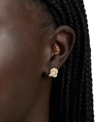 kate spade new york Gold-Tone Pave Double Knot Stud Earrings