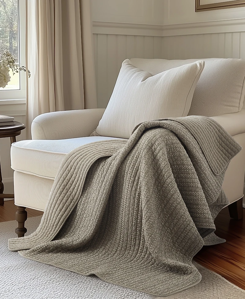 Levtex Loden Stone Washed Quilted Throw, 50" x 60"