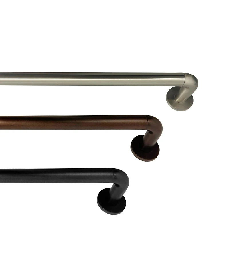 Hlc.me Wrap Around Room Darkening Grommet Curtain Rod - Adjustable Telescoping