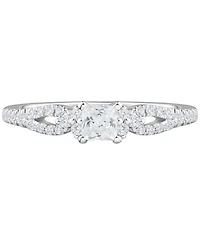 Diamond Princess-Cut Engagement Ring (1/2 ct. t.w.) in 14k White Gold