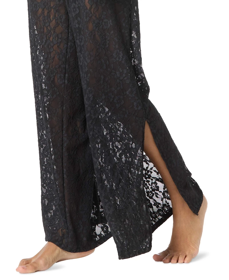 Michael Michael Kors Women's Lace Wide-Leg Cover-Up Pants