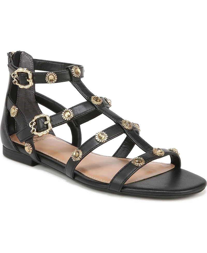 Sam and Libby Women's Rhonda Studded Gladiator Flat Sandals