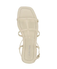 Calvin Klein Women's Sallia Strappy Caged Flat Sandals