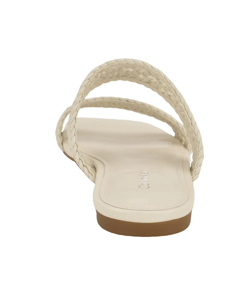 Calvin Klein Women's Florency Woven Slip-On Flat Sandals
