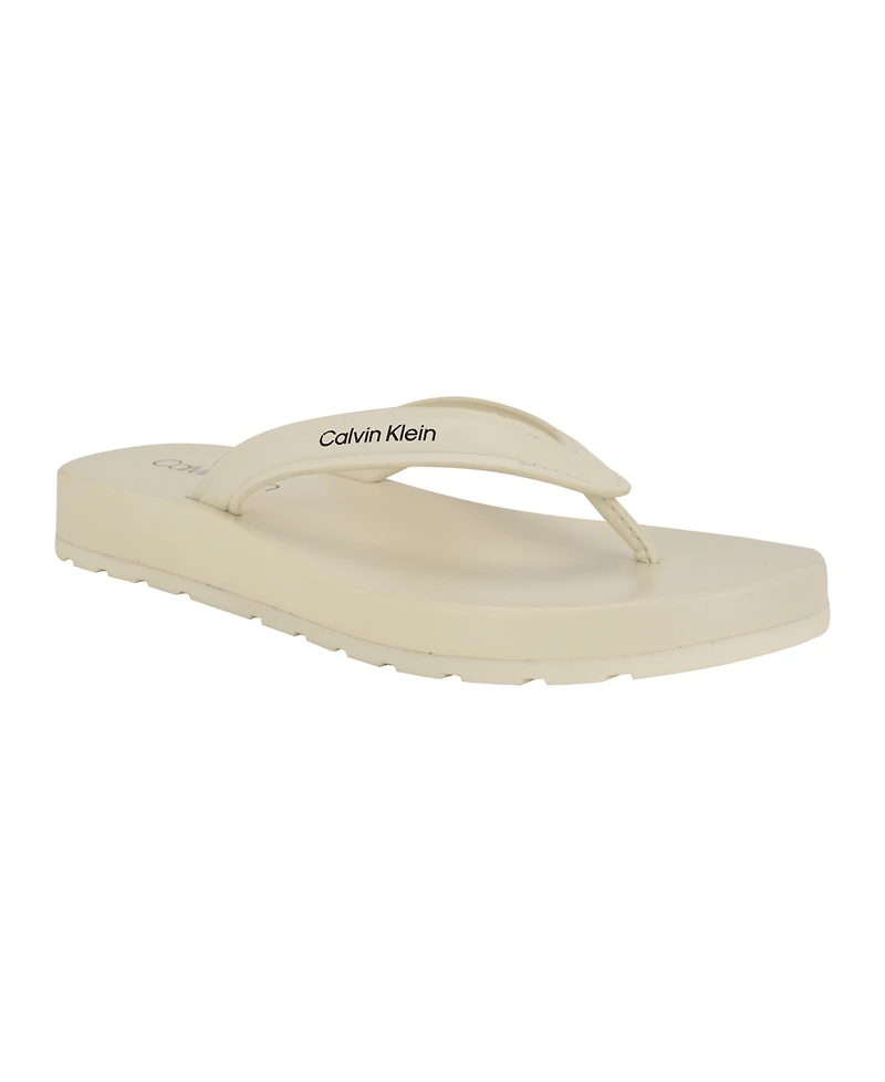 Calvin Klein Women's Waves Flat Thong Sandals