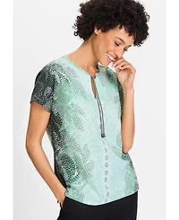 Olsen Women's Panneaux Print Tunic T-Shirt