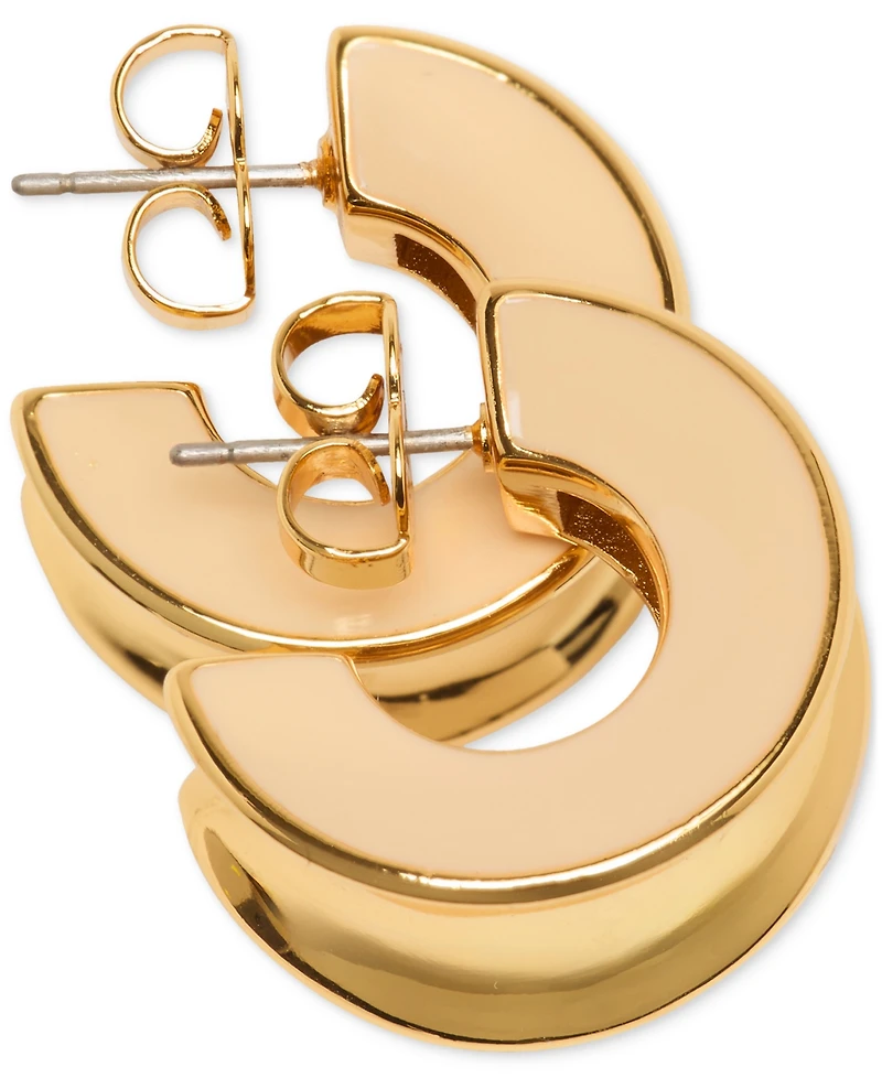 kate spade new york Small Concave Hoop Earrings, 0.82"