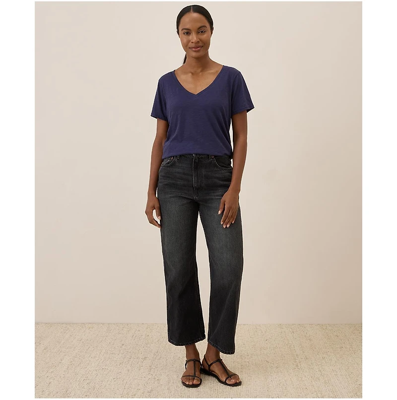 Pact Women's Organic Cotton Featherweight Slub V-Neck Tee