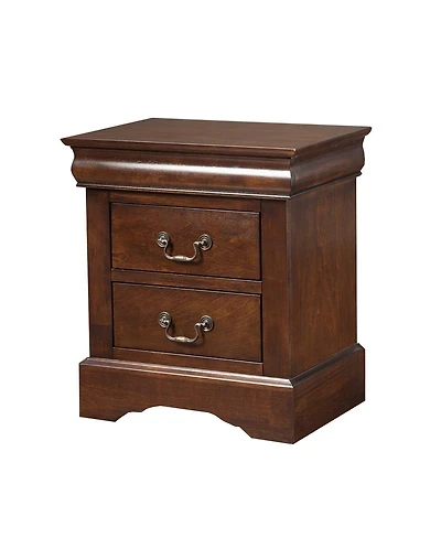 Space-Saving Solid Wood 2-Drawer Nightstand for Small Spaces